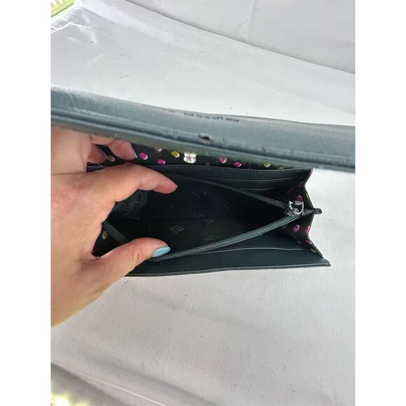 Vera Bradley Audrey RFID Wallet Falling Flowers Green Trifold Floral Women's - Picture 6 of 10